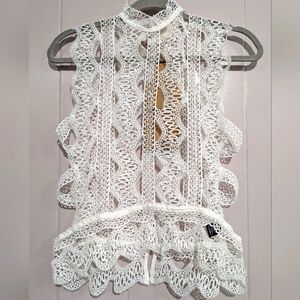 POL Lace Overlay Top Size Small/Medium New With Tags